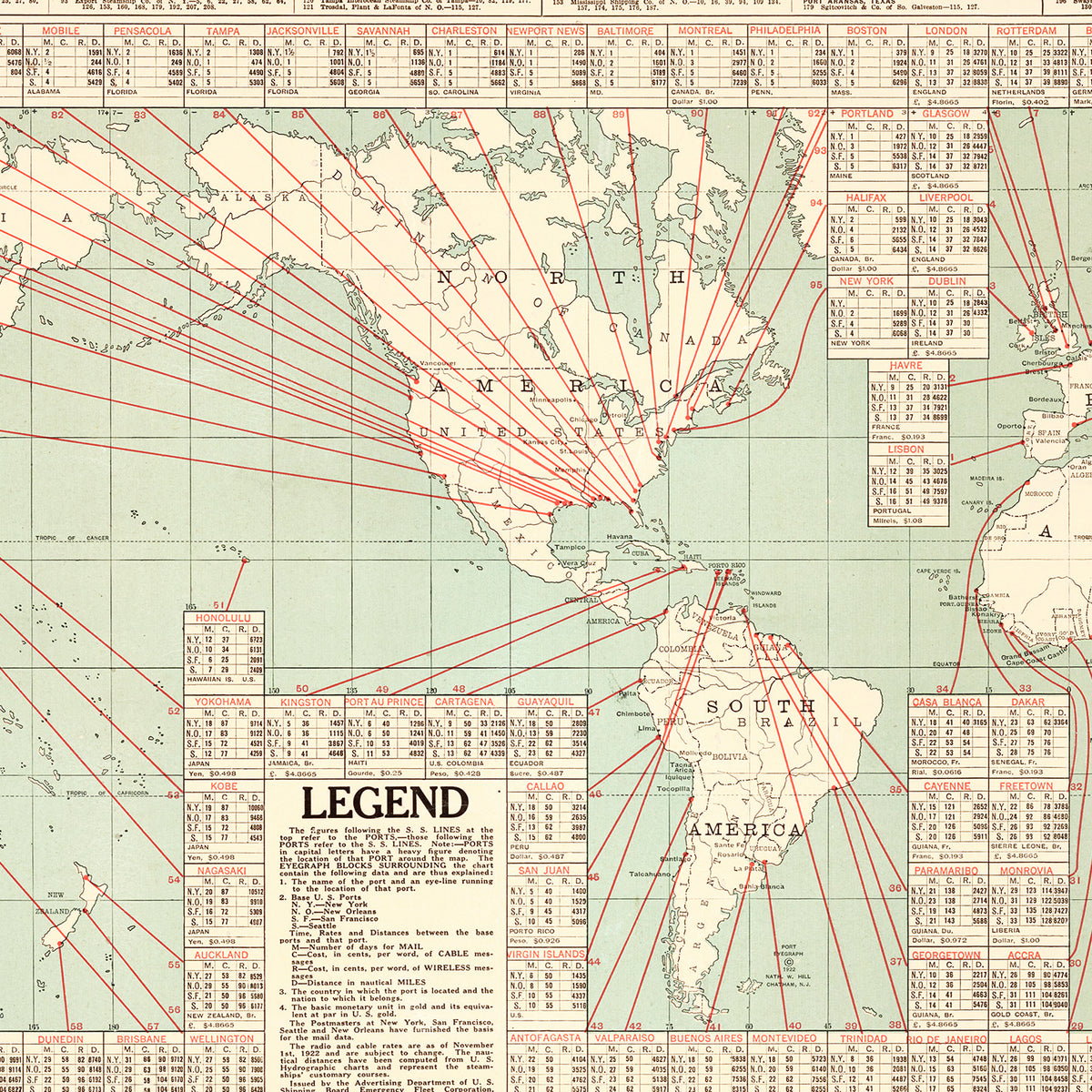 Restored historic details from the 1923 world map of County