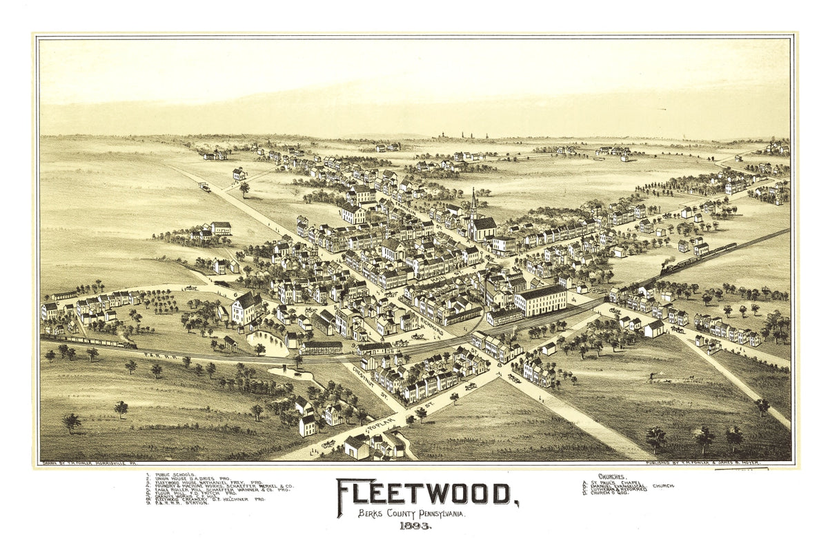 Preview of Vintage Map of Fleetwood, Pennsylvania 1897