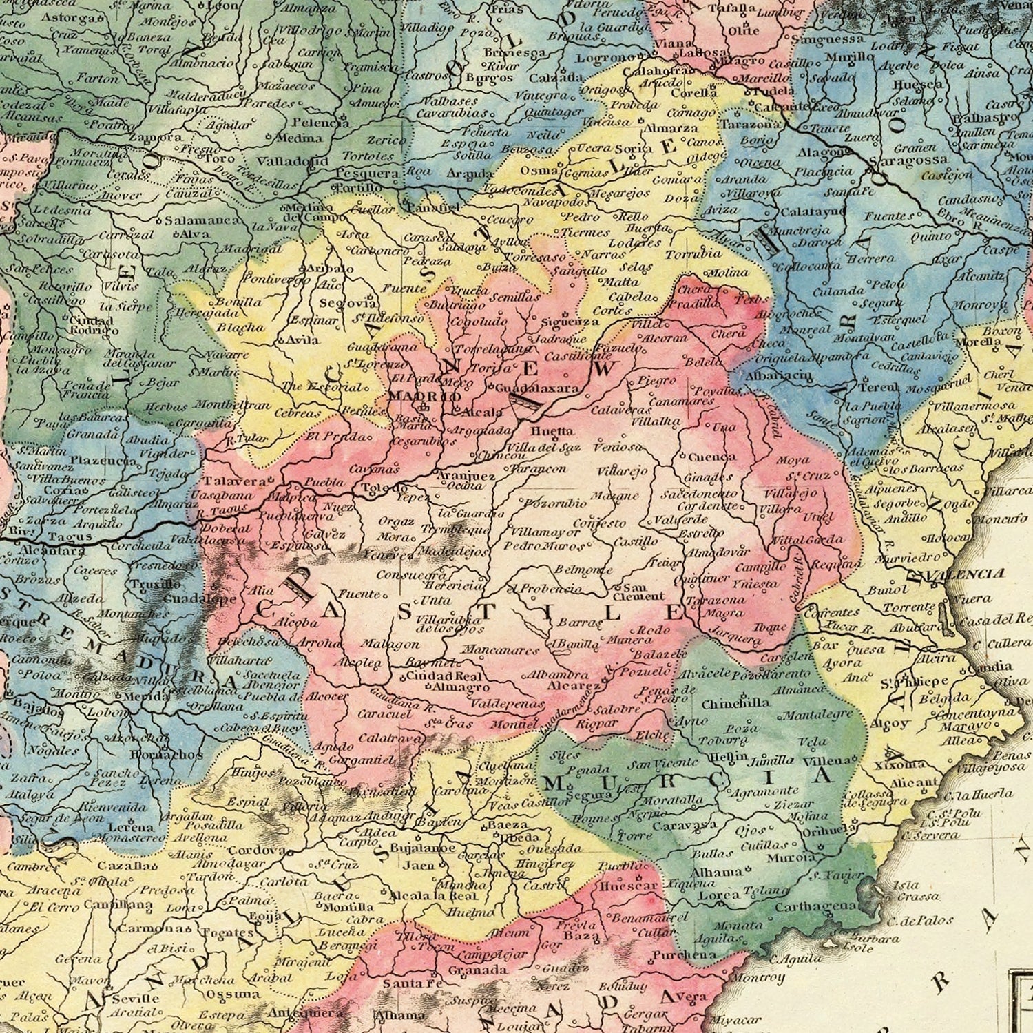 Restored historic details from the 1823 country map of County