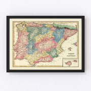 Portugal Vintage Map 1823