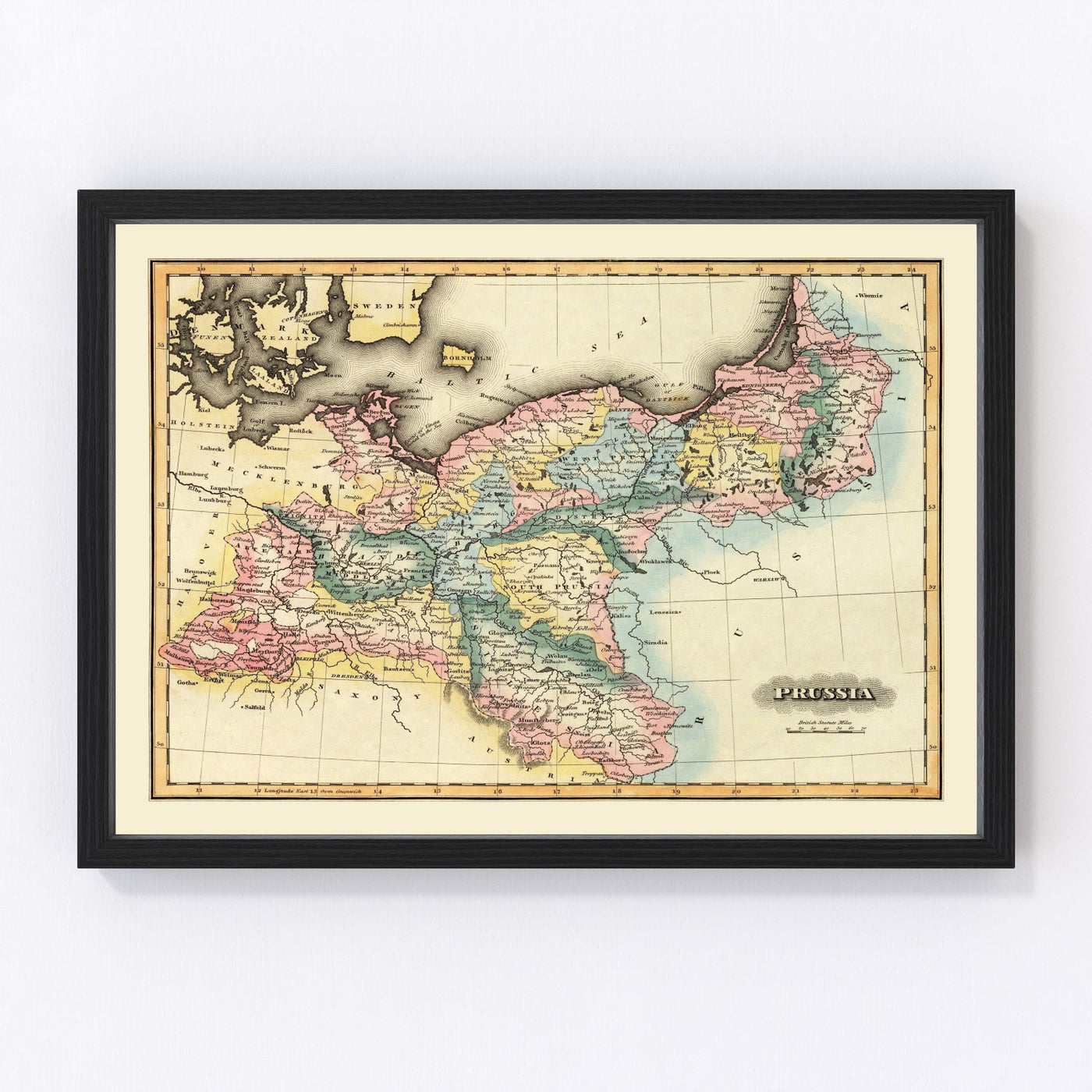 Prussia Vintage Map 1823