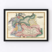 Germany Vintage Map 1823