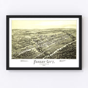 Forest City Vintage Map 1889