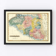 Netherlands Vintage Map 1823