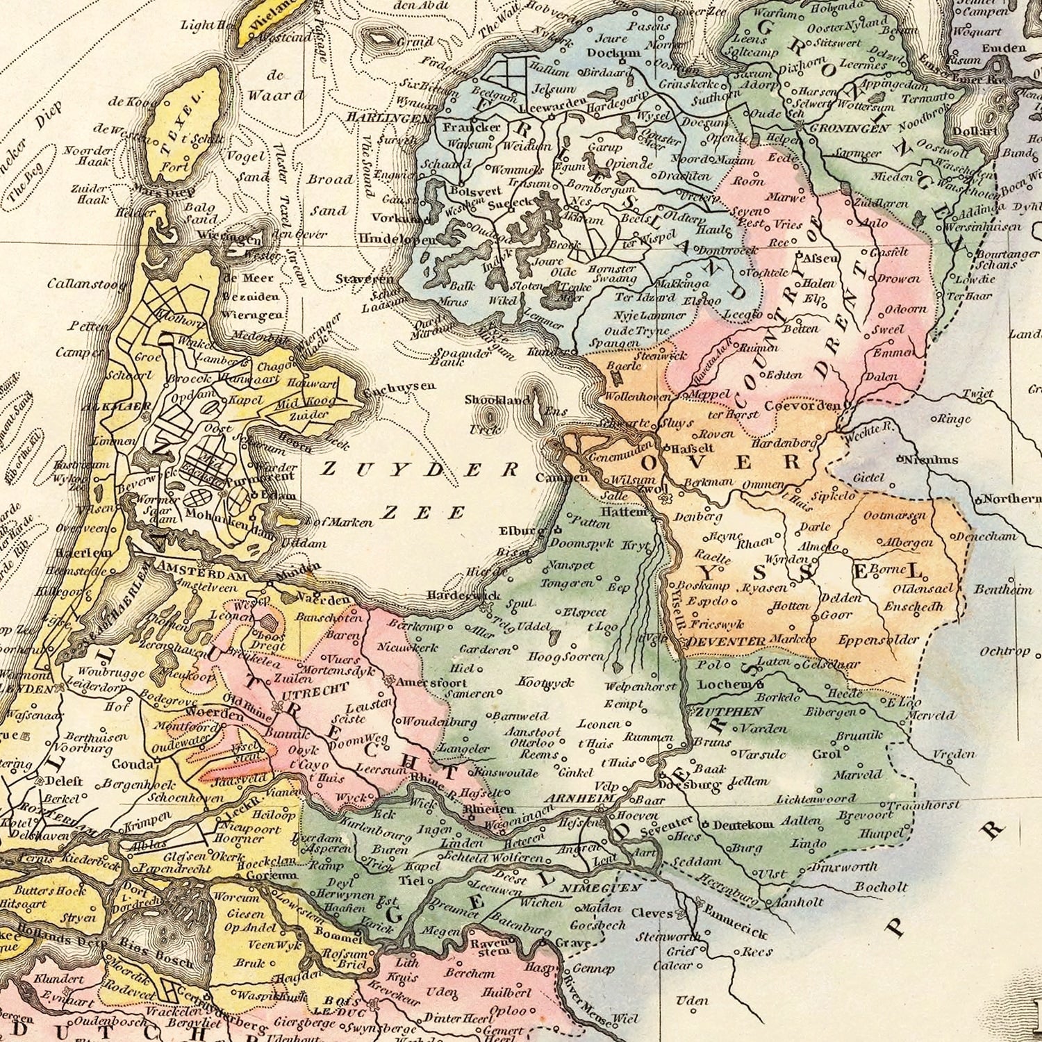 Restored historic details from the 1823 country map of County