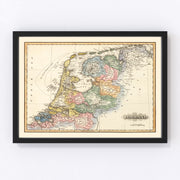 Holland Vintage Map 1823
