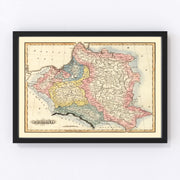 Poland Vintage Map 1823