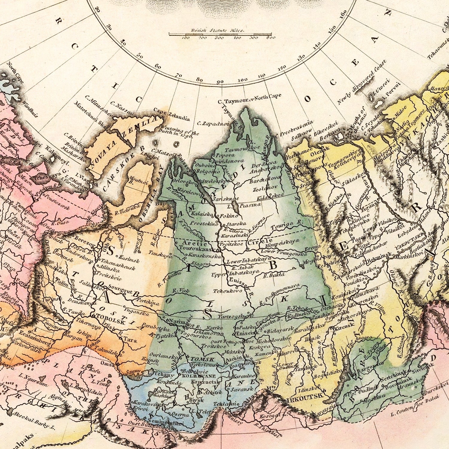 Restored historic details from the 1823 country map of County
