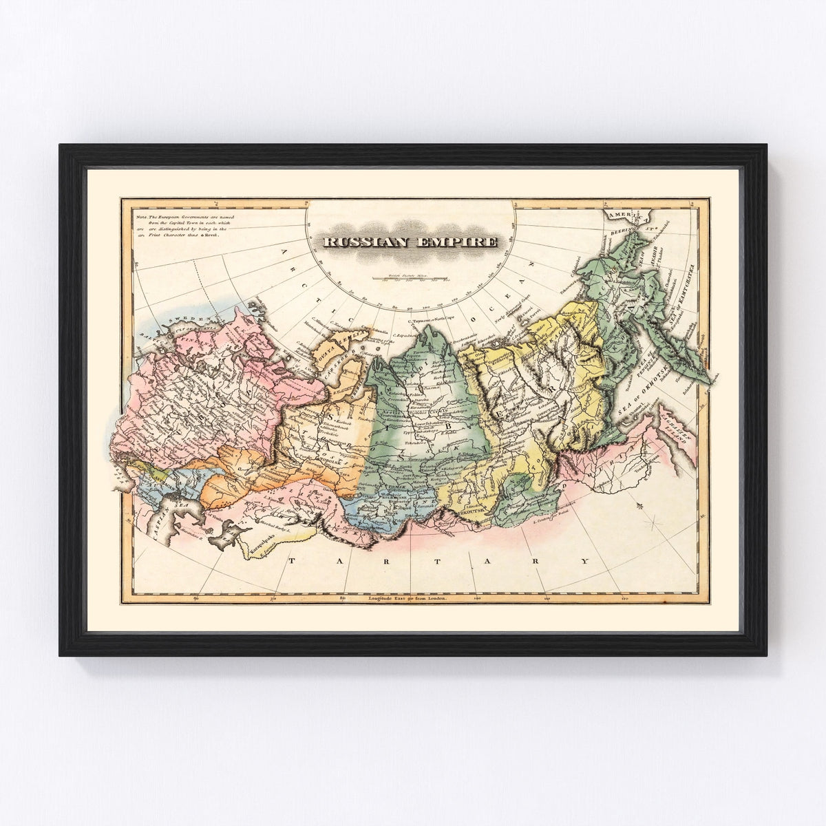 Russia Vintage Map 1823
