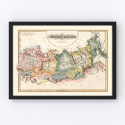 Russia Vintage Map 1823