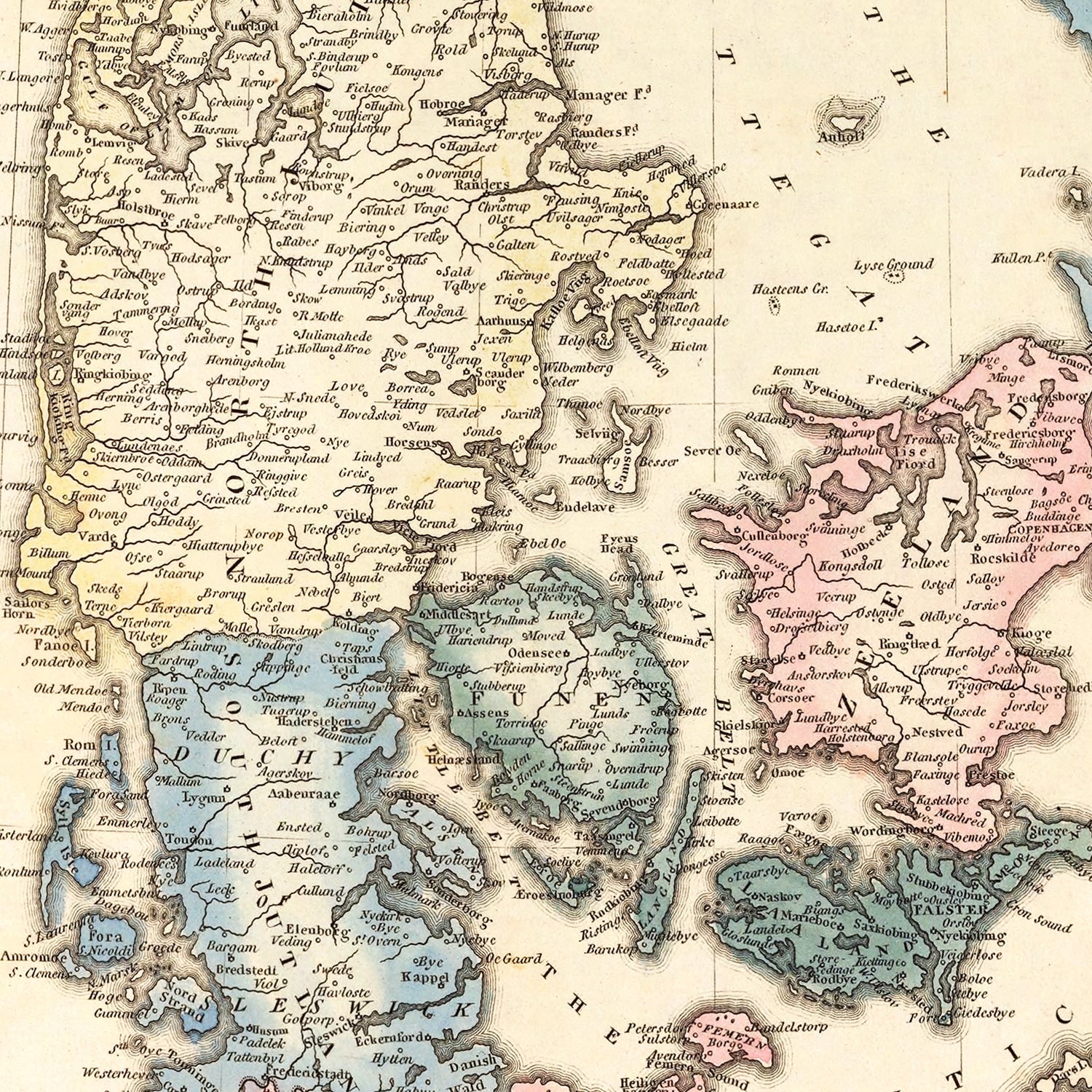 Restored historic details from the 1823 country map of County
