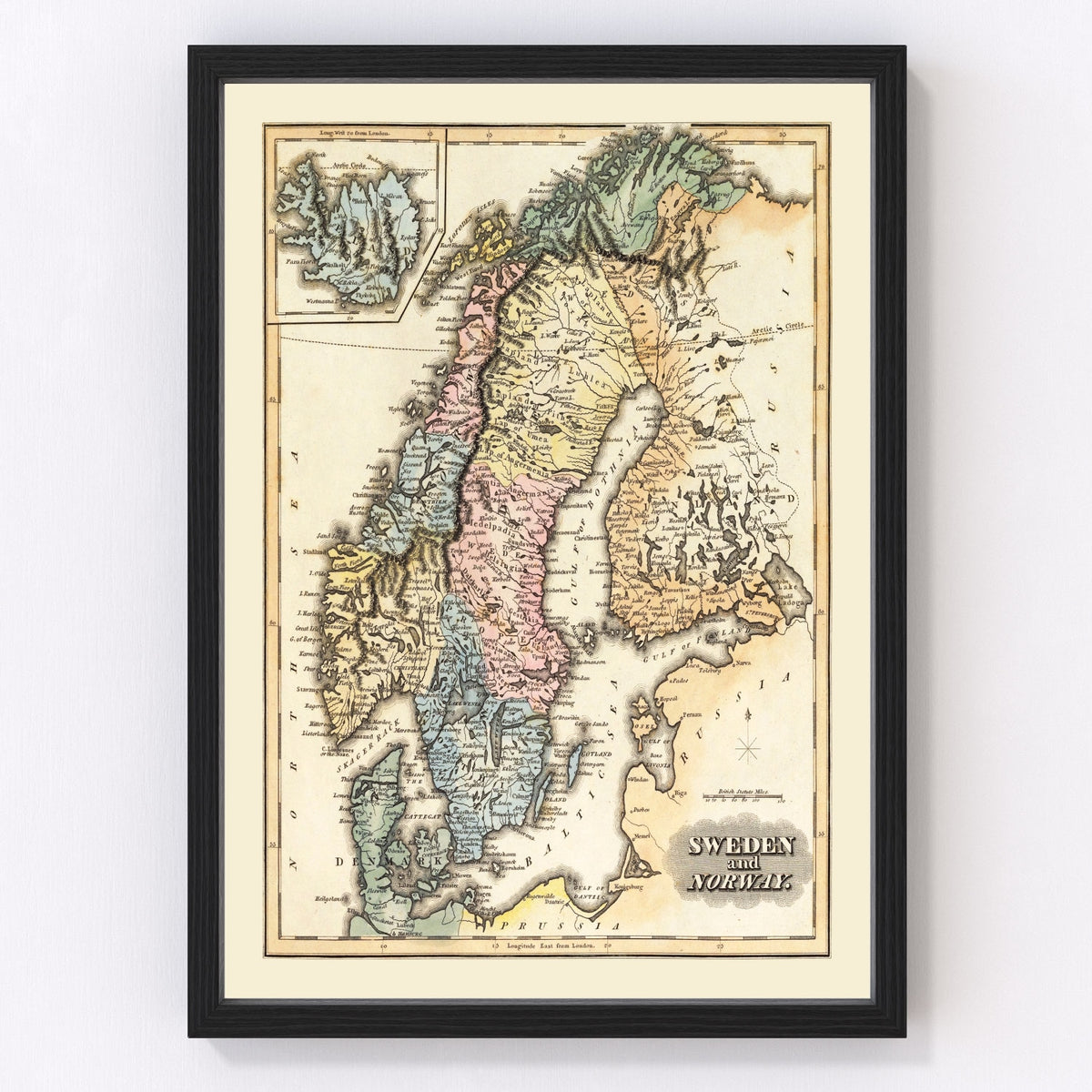 Norway Vintage Map 1823