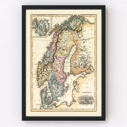 Norway Vintage Map 1823
