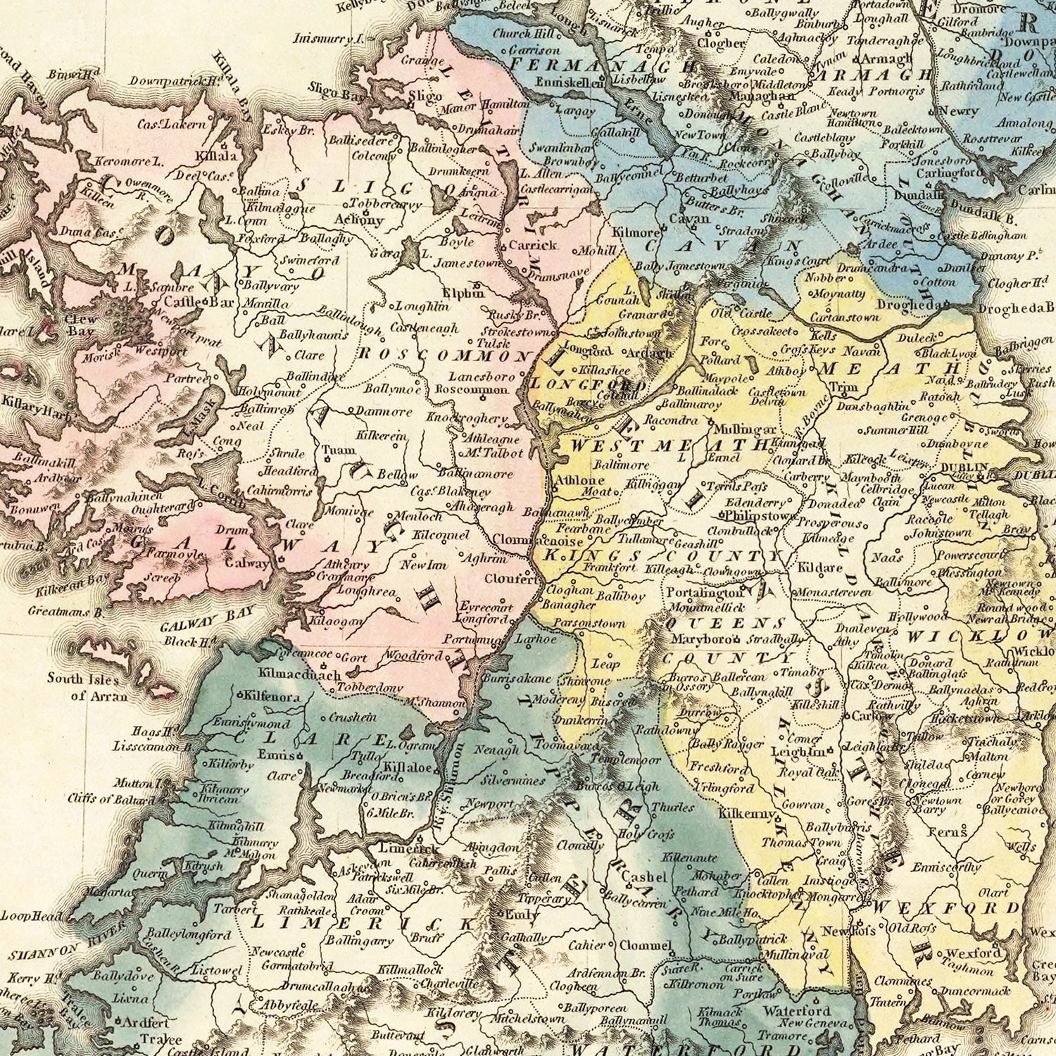 Restored historic details from the 1823 country map of County