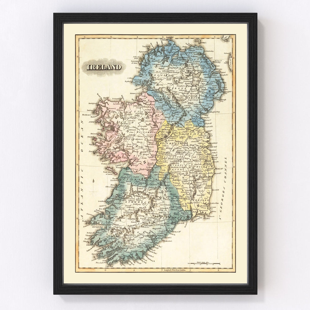 Ireland Vintage Map 1823