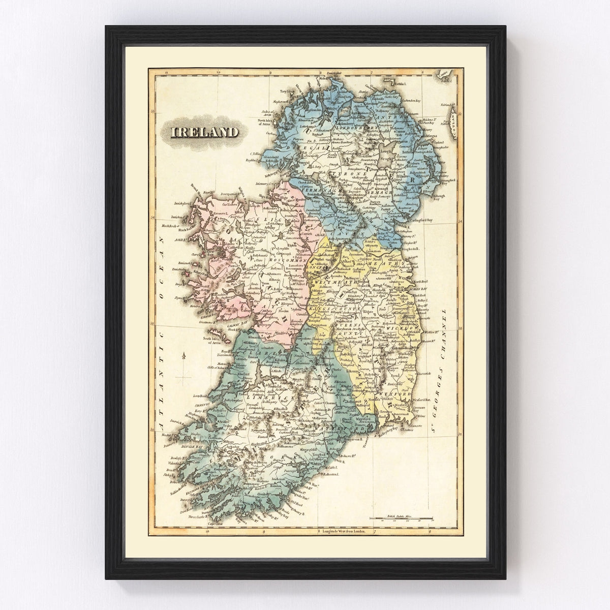 Ireland Vintage Map 1823