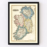 Ireland Vintage Map 1823