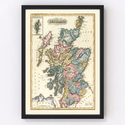 Scotland Vintage Map 1823
