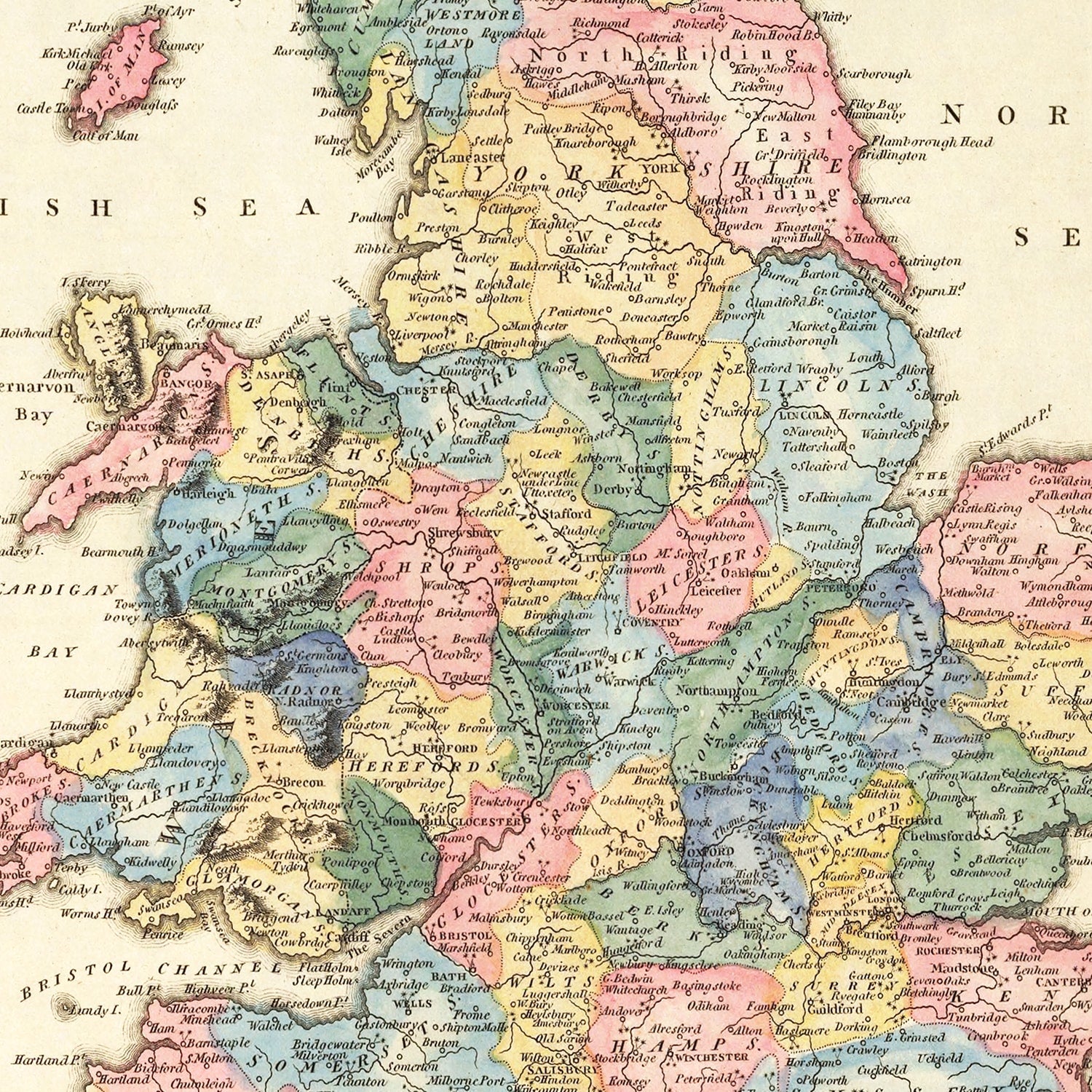 Restored historic details from the 1823 country map of County
