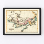 Canada Vintage Map 1823