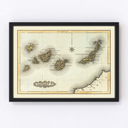 Canary Islands Vintage Map 1823