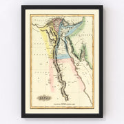 Egypt Vintage Map 1823