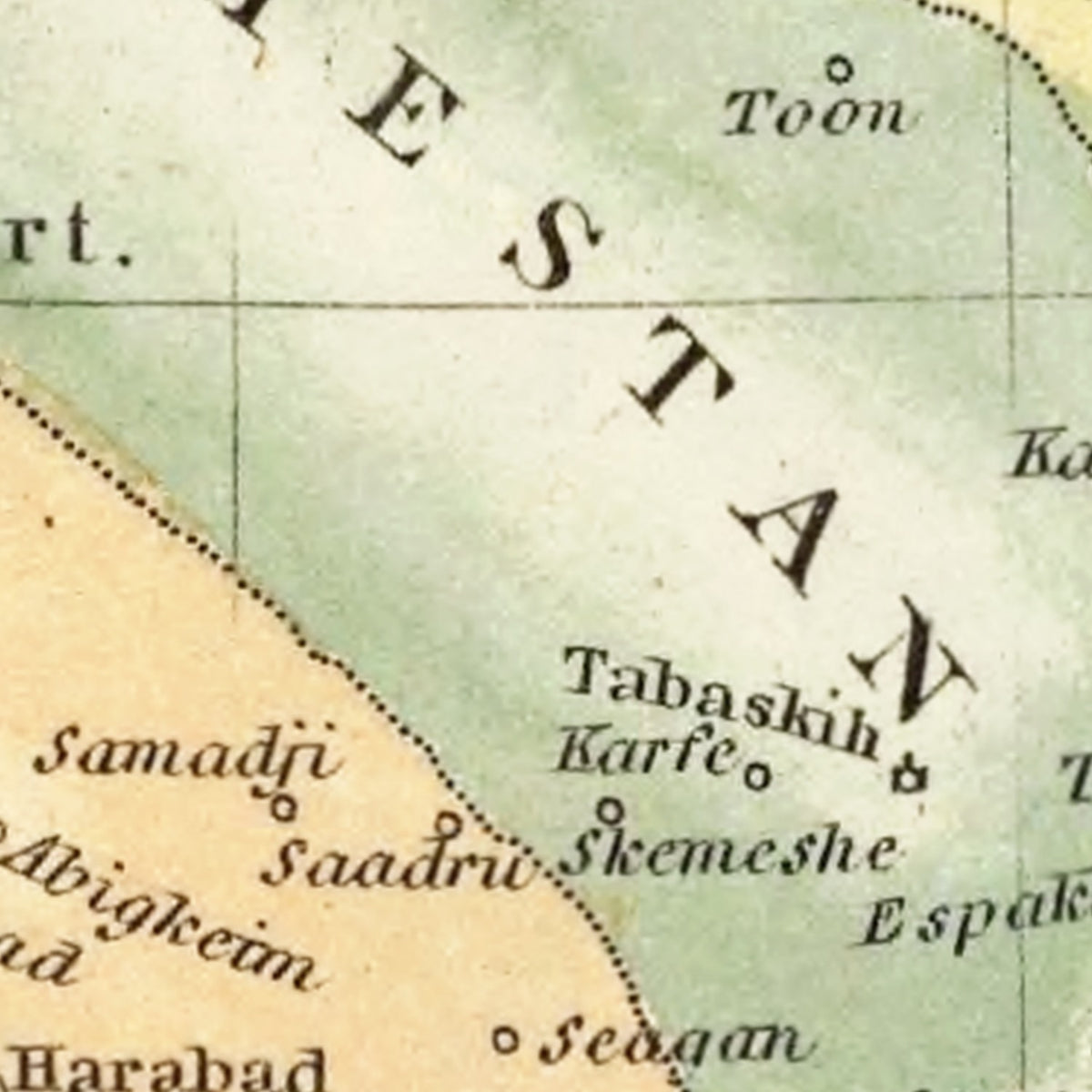 Restored historic details from the 1823 country map of County