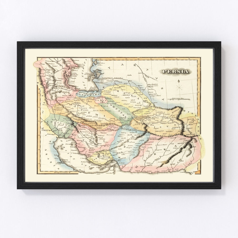 Persia Vintage Map 1823