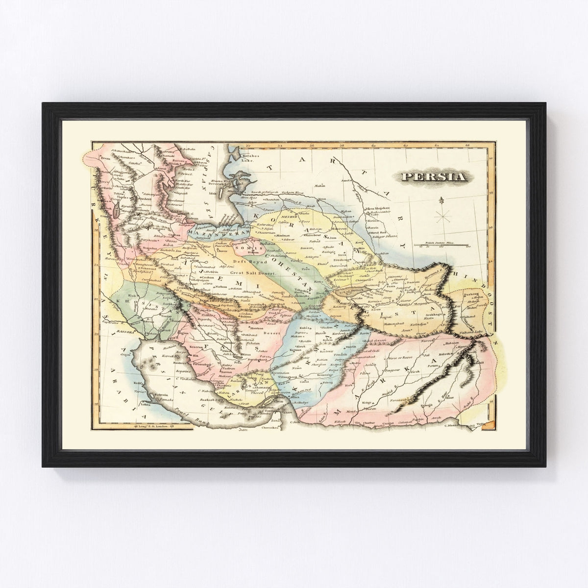 Persia Vintage Map 1823