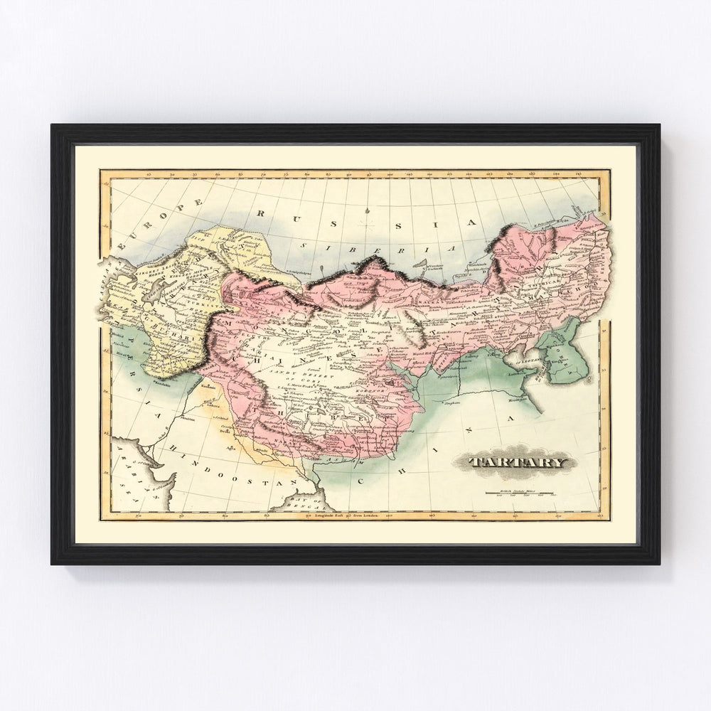 China Vintage Map 1823