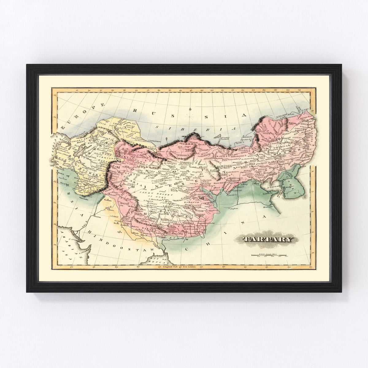 China Vintage Map 1823