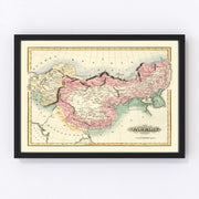 China Vintage Map 1823