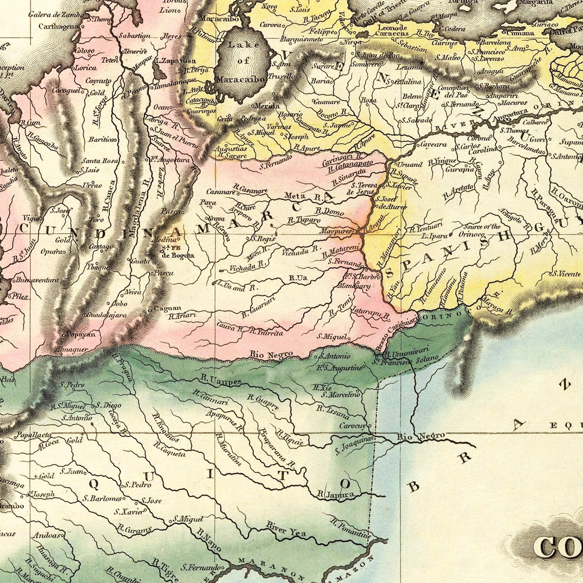 Restored historic details from the 1823 country map of County