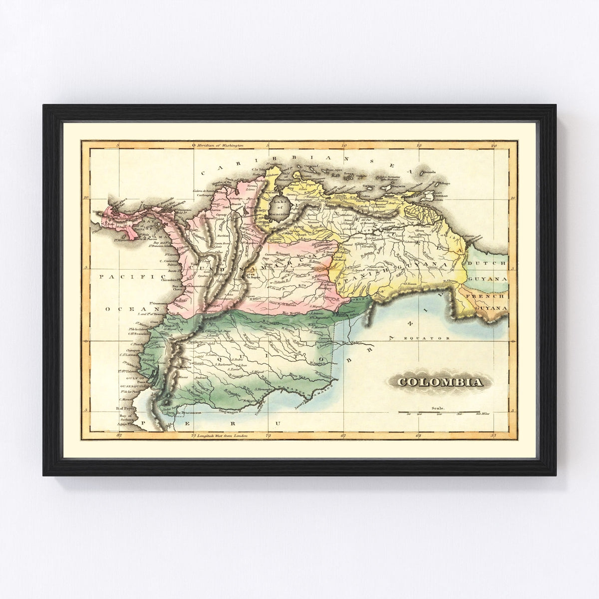 Colombia Vintage Map 1823