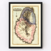 St Vincent Vintage Map 1823