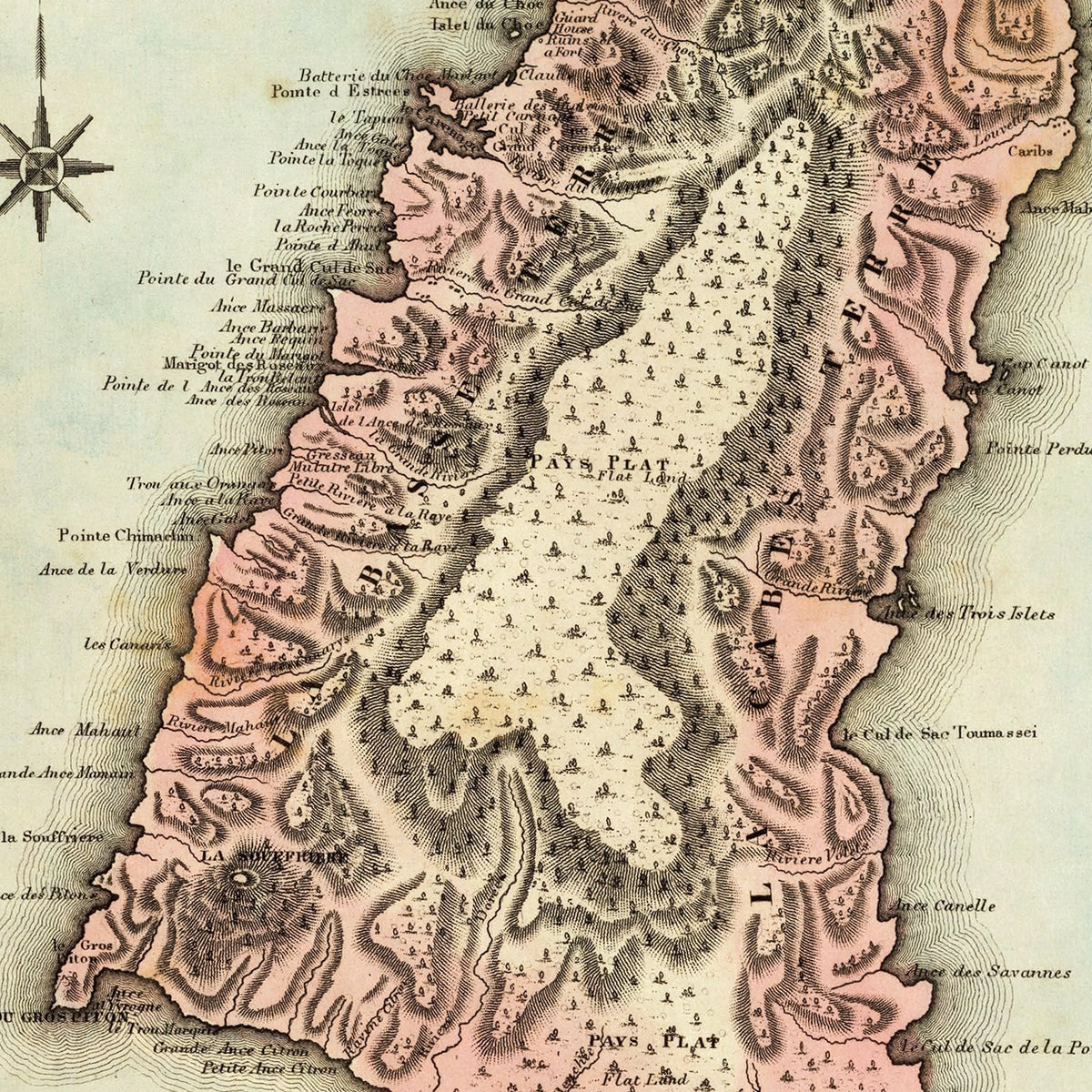 Restored historic details from the 1823 country map of County