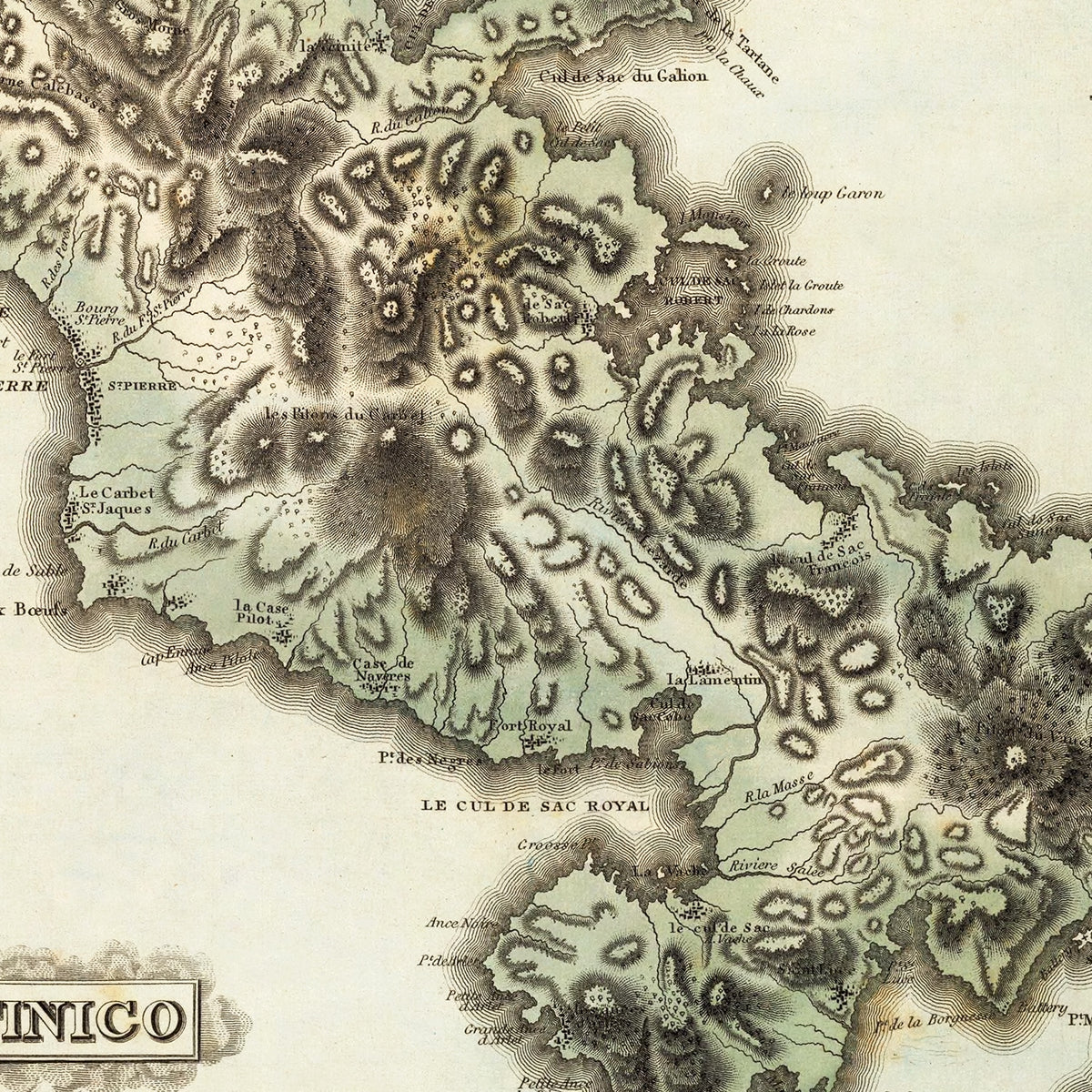 Restored historic details from the 1823 island map of County