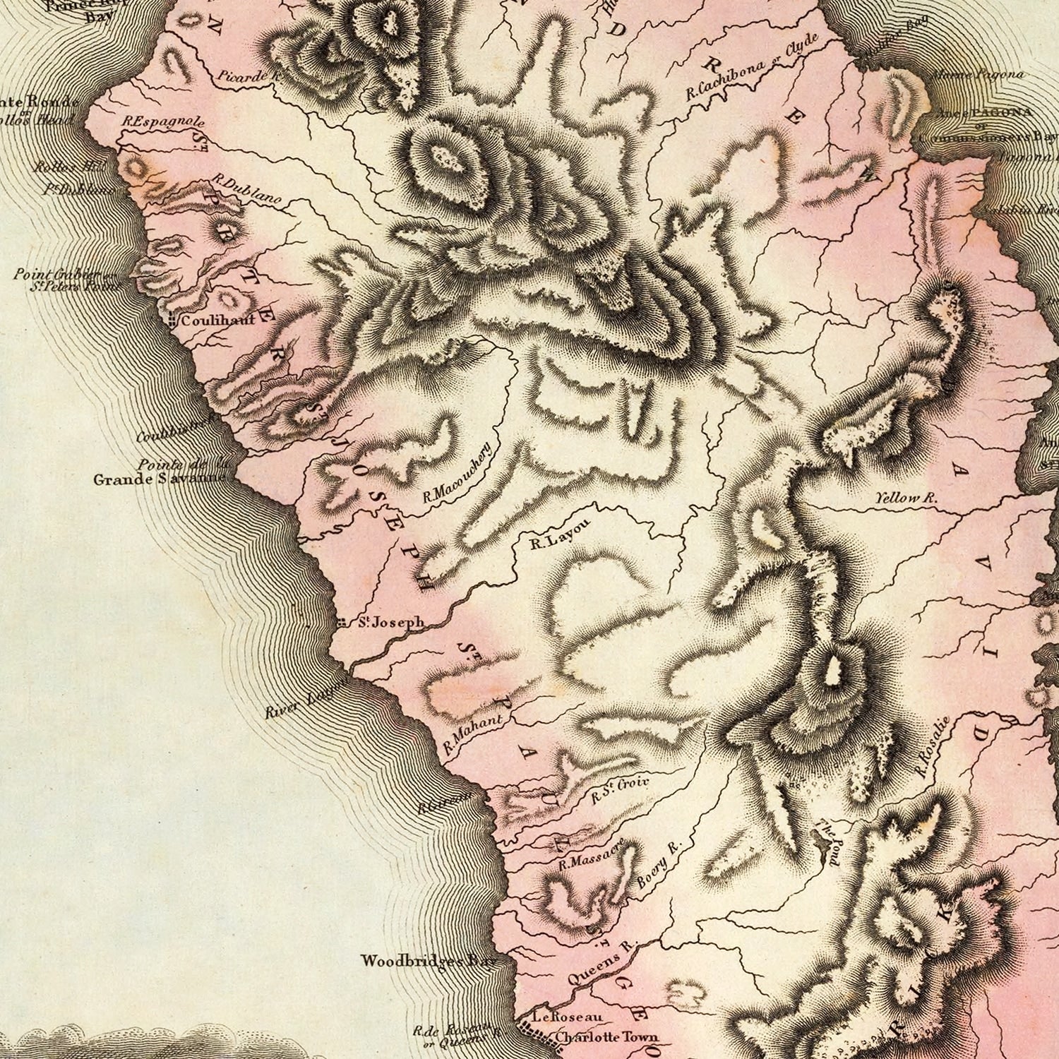 Restored historic details from the 1823 region map of County