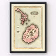 Nevis Vintage Map 1823