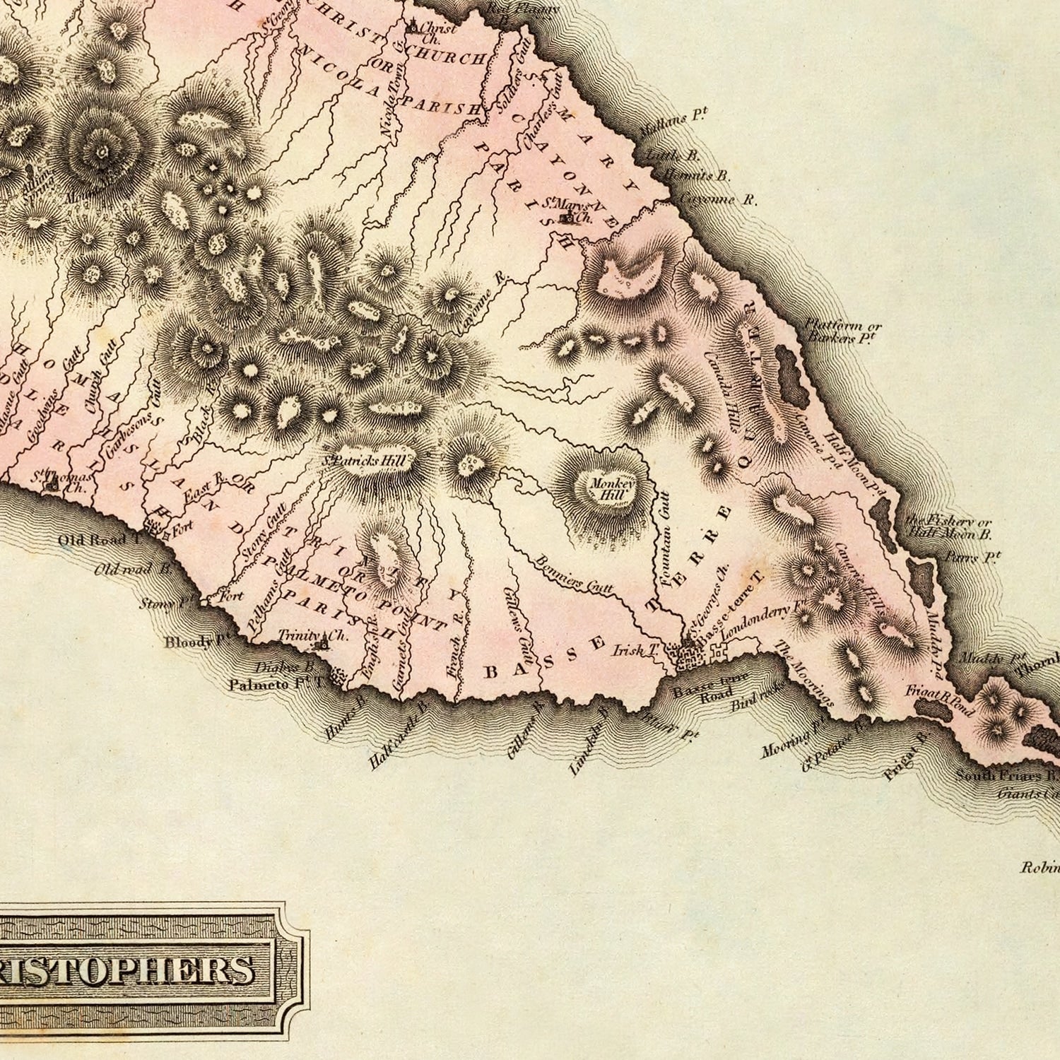 Restored historic details from the 1823 island map of County