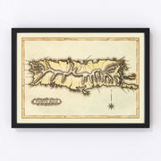 Puerto Rico Vintage Map 1823