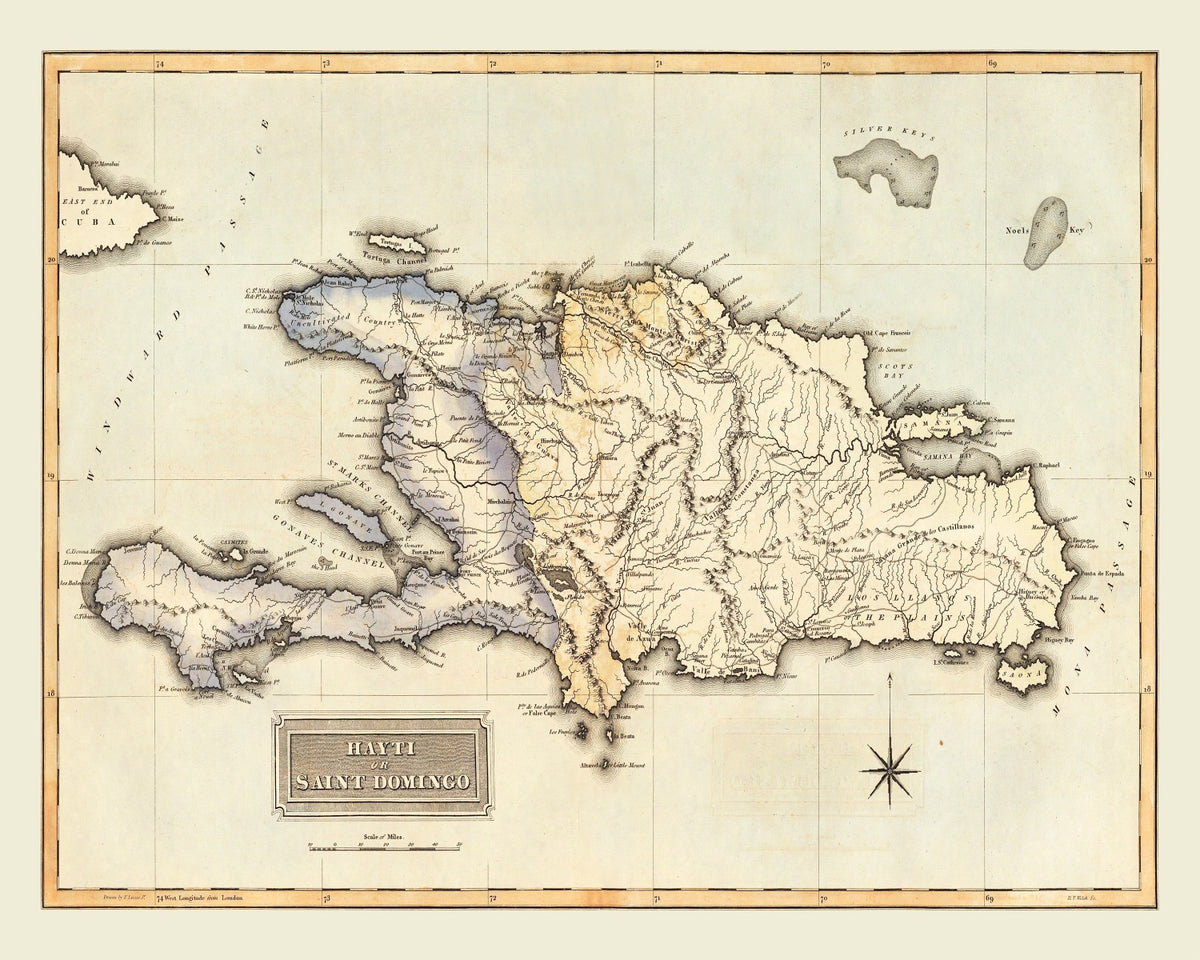 Preview of Vintage Map of Haiti, 1823