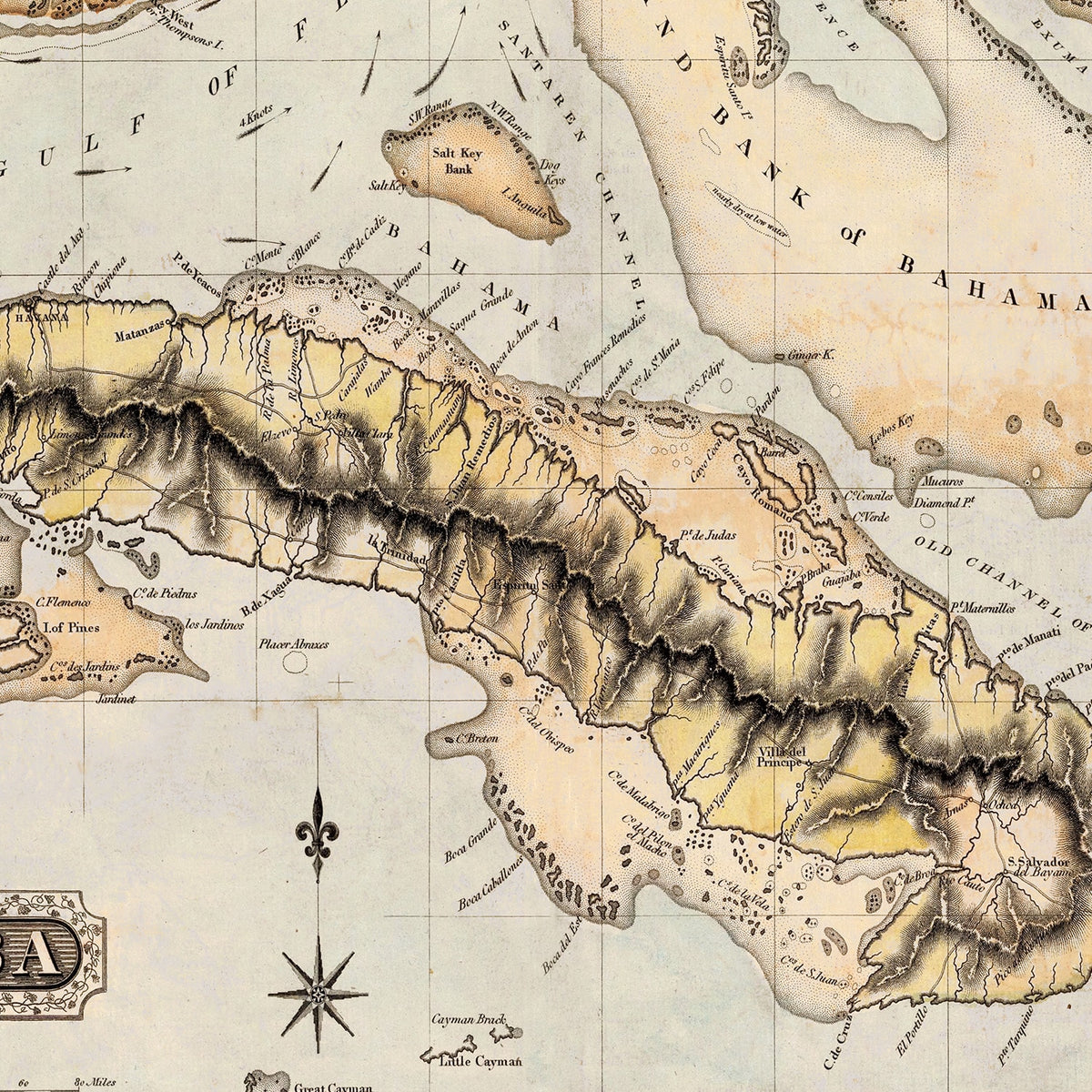 Restored historic details from the 1823 country map of County