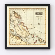 Bahamas Vintage Map 1823