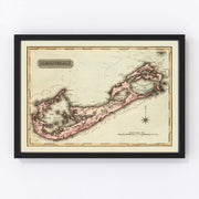 Bermuda Vintage Map 1823