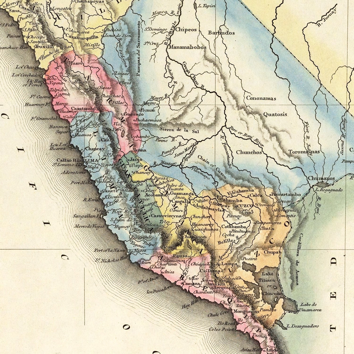 Restored historic details from the 1823 country map of County