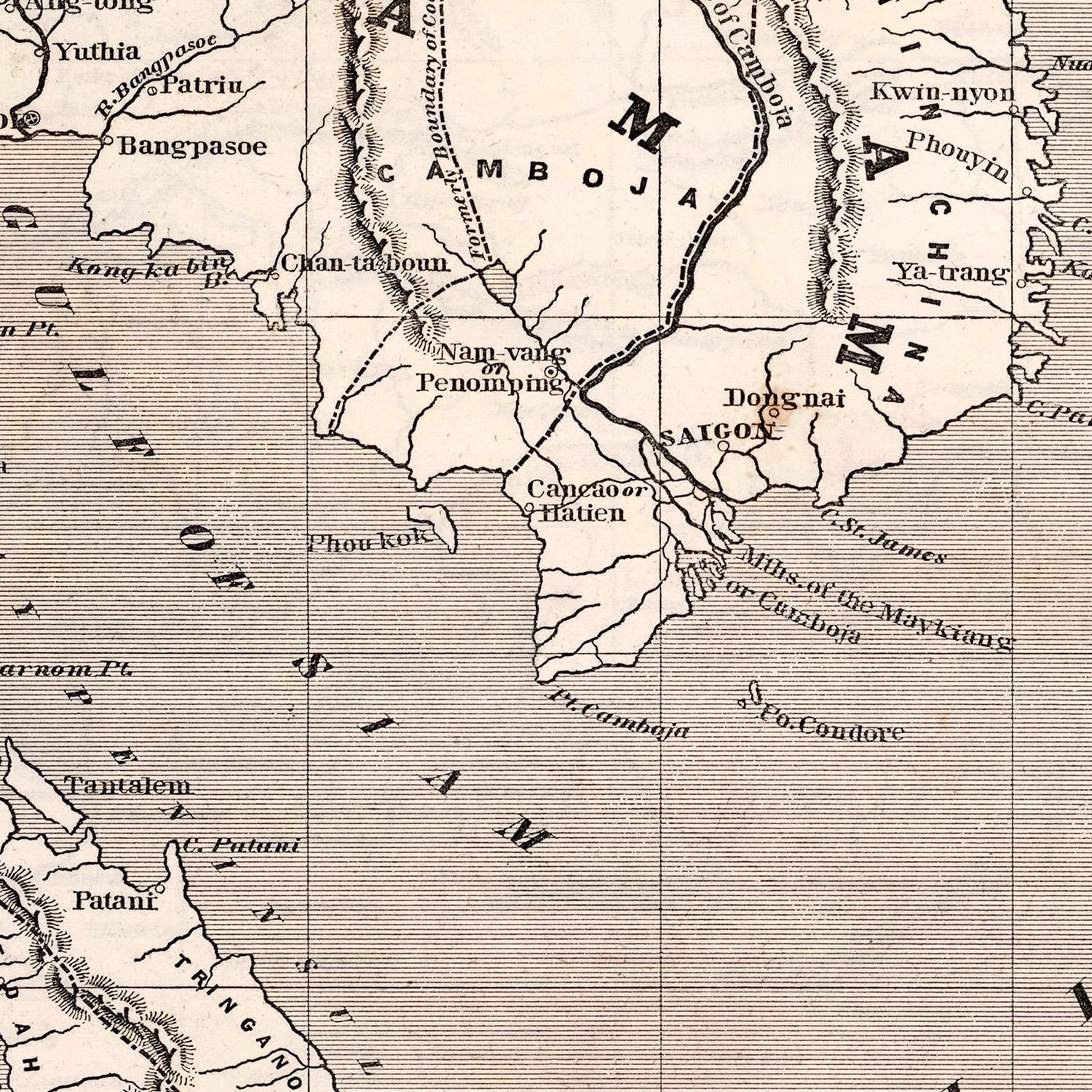 Restored historic details from the 1848 country map of County