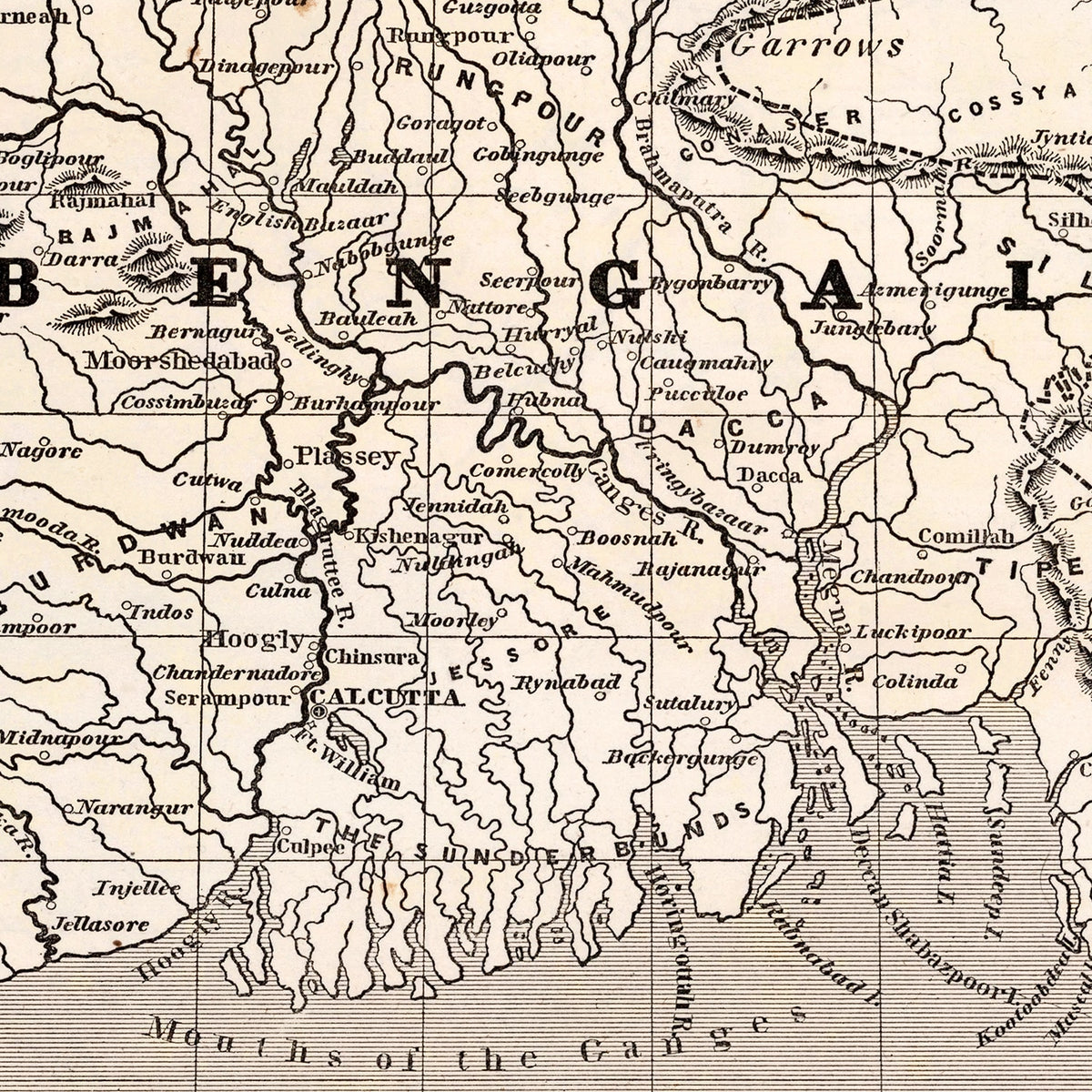 Restored historic details from the 1848 region map of County