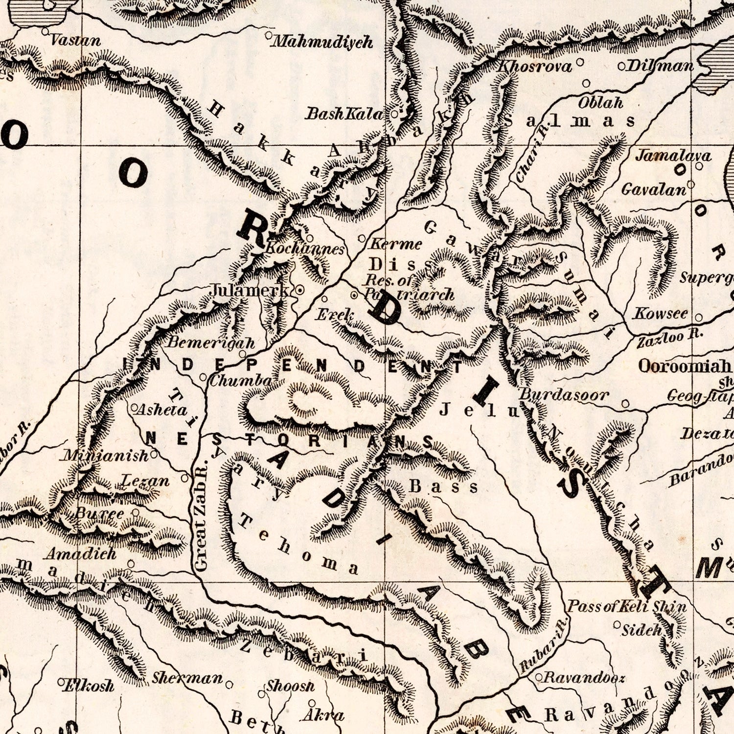 Restored historic details from the 1848 region map of County