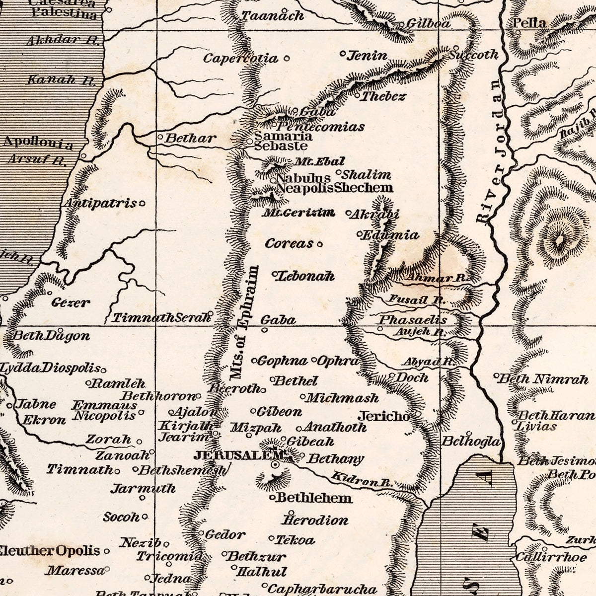 Restored historic details from the 1848 region map of County